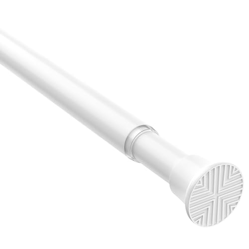 AIZESI Tension Rod 18-36 inch，1Pcs White Adjustable Tension Curtain Rod No Drilling Small Tension Rod Spring Tension Curtain Rod Expandable Curtain Rod - color: White, size: 18“-36“-1P