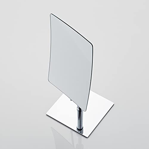 Table Standing Rectangular Vanity Makeup Mirror with 3X Magnification, Made of 304 Stainless Steel, for Hotel Bathroom Polished Chrome - color: Chrome