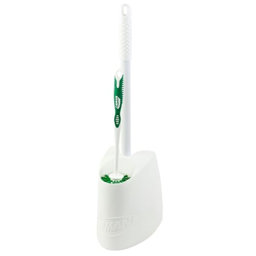 Libman Megaforce Toilet Plunger and Brush Combo – Heavy-Duty Caddy with Hidden Plunger & Ventilated Brush Storage – All-in-One Bathroom Cleaning Set – Compact & Hygienic Design