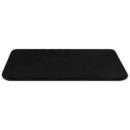 American Soft Linen 21x32 Fluffy Foamed Slip Reducer Bath Rug, Machine Washable Area Bath Mat Rugs for Bathroom, Black - color: Black, style: 21x32" Fluffy Foamed Bath Mat