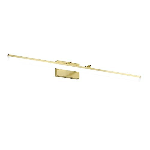 Aipsun Brushed Brass Vanity Light Fixtures 40inch Modern LED Bathroom Fixtures Gold Vanity Lighing for Bathroom Wall Light Fixtures 5500K - color: Brushed Gold, size: 40 in