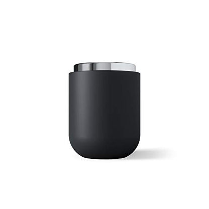 Umbra, Black Junip Resin Amenity Canister with Lid, Chrome - color: Black, style: Canister
