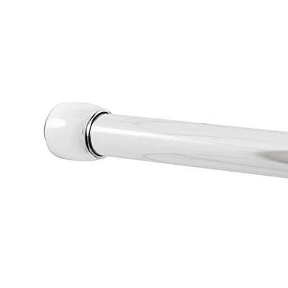 Zenna Home Tension Shower Curtain Rod, Rust Proof Metal Bathroom Shower Rod, Adjustable Curtain Rod with No Drill Easy Install, 48 - 76 Inches, Chrome - color: Chrome, size: 48" to 76" (Standard Size)