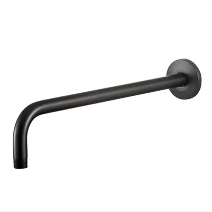 OFFO Shower Arm with Flange, 16 in Oil Rubbed Bronze Wall Mount Replacement Angle Shower Head Arm Wall-Mounted For Fixed Shower Head & Handheld Showerhead - color: Oil Rubbed Bronze, style: 16 in