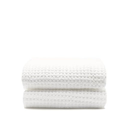Sedona Waffle Bath Towels, 410 GSM 100% Cotton, Set of 2, Soft, Quick-Drying & Lightweight Waffle Weave Towels, White - color: White, style: Bath Towel (Set of 2)