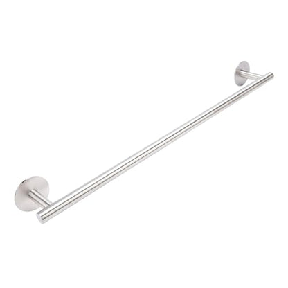 Brushed Nickel 24 Inch Self Adhesive Towel Bar for Bathroom &Shower - color: Brushed Nickel, size: 23.6 Inch