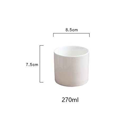 Ceramic mouthwash Cup Simple Home Bathroom Couples wash Brushing Cup Milk Yogurt Breakfast Cup.(White-B) - color: White-b