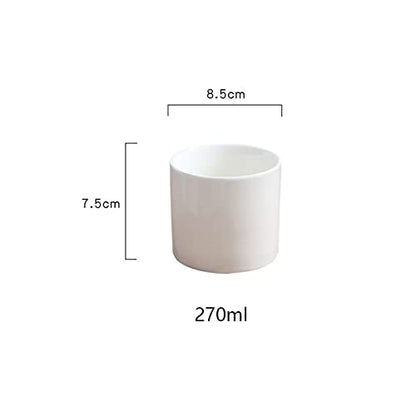 Ceramic mouthwash Cup Simple Home Bathroom Couples wash Brushing Cup Milk Yogurt Breakfast Cup.(White-B) - color: White-b