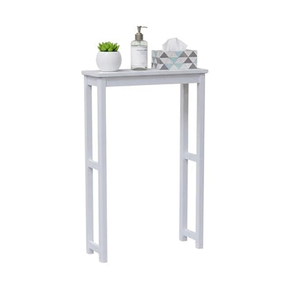 Dorset Over-the-Toilet Storage Shelf – 27" W x 37" H Space Saver Rack with Single Open Shelf for Towels & Toiletries – Minimalist Modern Design & Easy Assembly Bathroom Organizer by Alaterre Furniture | 27”W x 37”H White Space Saver Rack with Single Open