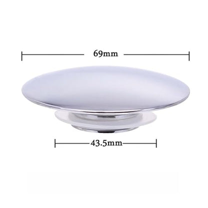 Cabilock Universal Bathtub Drain Stopper | 69mm Brass Pop Up Tub Stopper and Sink Plug Replacement | Bathroom Basin Water Catch Cover with Hair Strainer Filter, Easy to Install and Clean