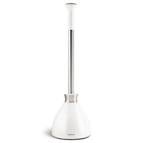 simplehuman Toilet Plunger in White BT1085
