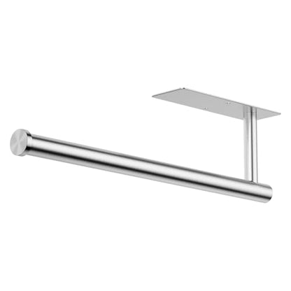 Paper Towel Holder Under Cabinet, Self-Adhesive,No Drilling, Stainless Steel, Wall-Mounted for Kitchen and Bathroom, Easy Install, Durable, Space-Saving, Ideal for Home, RV (Sliver, 1 Pack) - color: Sliver