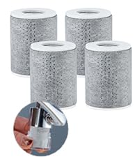 4pcs Carbon Fiber Filter Replacement for CECEFIN Filtered Faucet Extender | 1um Micro-Porous Water Purifier, Reduce 99% Chlorine Purifier, 1"(D)*1.47"(H) Filtered Cartridge for (B0BHVS5JBL/B0DCG64HSL) - color: C1- Grey- Carbon Fiber Filter