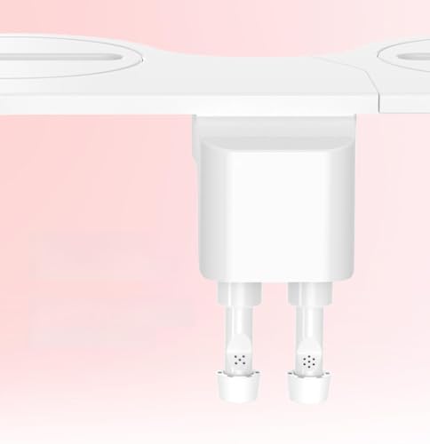 Bidet Attachment, Posterior&Feminine Wash-(Retractable Dual Nozzles) - color: Off-White