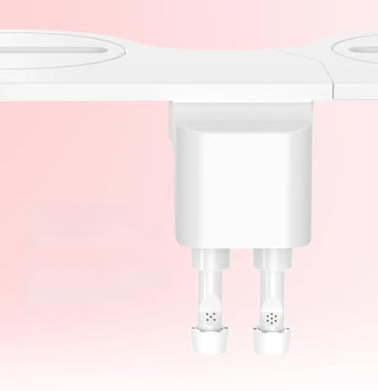 Bidet Attachment, Posterior&Feminine Wash-(Retractable Dual Nozzles) - color: Off-White