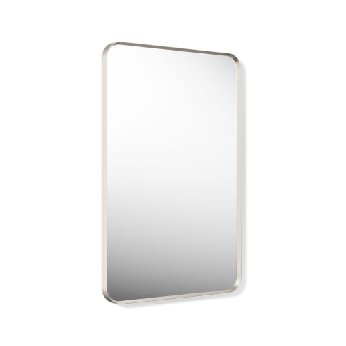 Kohler Essential 24 in. W x 36 in. H Rectangular Framed Wall Mount Bathroom Vanity Mirror in Brushed Nickel - color: Brushed Nickel, size: 36"L x 24"W, style: Rectangle