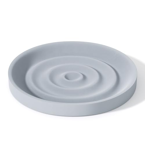Diatomite Soap Dish Holder, Water Absorbent Stone Soap Dish, Soap Holder | Diatomite Soap Dish, Quick Dry Stone Soap Holder, Diatomaceous Earth Bath Tray for Hand Soap, Sponge Holder, Gray - color: Gray/Oval, size: 1-Pack