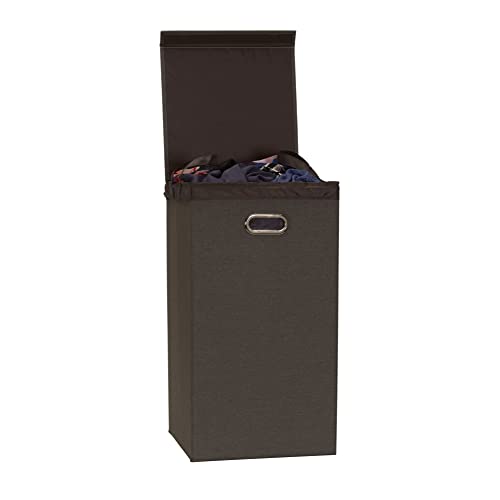 Household Essentials Laundry Hamper with Lid, Removable Mesh Liner, and Magnetic Closure, Gray - color: Cobblestone, style: Single