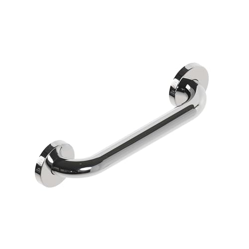 HEALTHCRAFT Easy Mount Grab Bar 12", ADA Stainless Rail - Polished Chrome | Concealed screws, clean install, compatible with Easy Mount Anchor - color: Chrome, size: 12" Inch