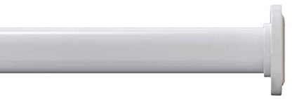 Ivilon Tension Curtain Rod - Spring Tension Rod for Small Windows or Shower, 16 to 24 Inch. White - color: White