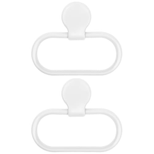ARTIBETTER Adhesive Towel Ring 2Pcs No Drill Bathroom Wall Mounted Hand Towel Holder Adhesive Mount for Kitchen and Shower Organizer