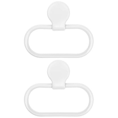 ARTIBETTER Adhesive Towel Ring 2Pcs No Drill Bathroom Wall Mounted Hand Towel Holder Adhesive Mount for Kitchen and Shower Organizer