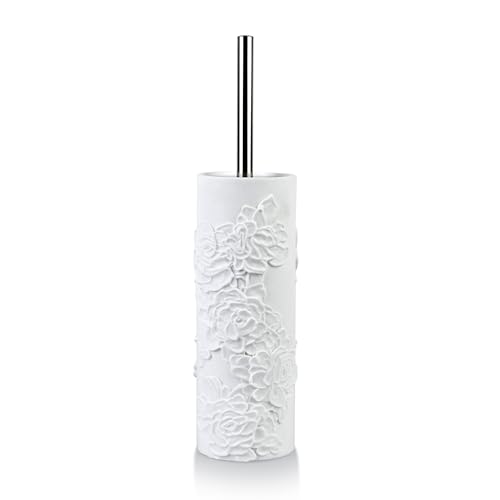 Toilet Brush and Holder Set for Bathroom, Stylish and Durable Cleaning Tool with Modern Design, Compact for Efficient Cleaning - style: 3D Floral