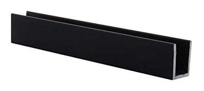 Brixwell SDCD380RB-CCP4 Oil Rubbed Bronze 3/8" Fixed Panel Shower Door Deep U-Channel 4 inch Sample - color: Oil Rubbed Bronze, size: 4 Inch - Sample