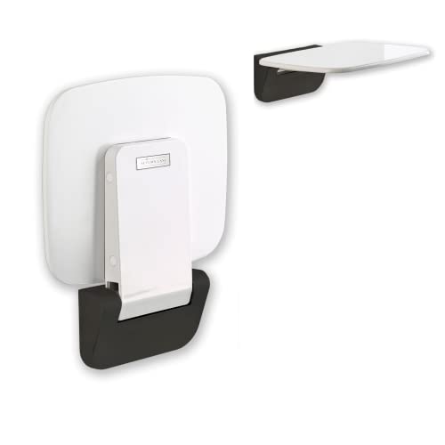 Folding Shower Seat Wall Mounted – Secure Fold Down Shower Bench, 350lbs Capacity, Space-Saving & Easy to Clean, Matte Black - color: Matte Black