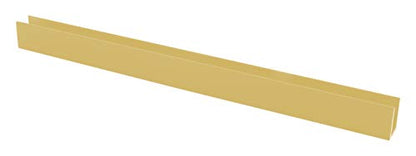 Brixwell SDCD38BGA-CCP4 Brite Gold Anodized 3/8" Fixed Panel Shower Door Deep U-Channel - 4 inch Sample - color: Brite Gold, size: 4 Inch - Sample