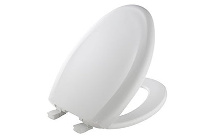 MAYFAIR Toilet Seat will Slow Close and Never Come Loose, ELONGATED, Long Lasting Plastic, White, 120SLOWE 000 - color: White, size: Elongated