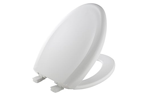 MAYFAIR Toilet Seat will Slow Close and Never Come Loose, ELONGATED, Long Lasting Plastic, White, 120SLOWE 000 - color: White, size: Elongated
