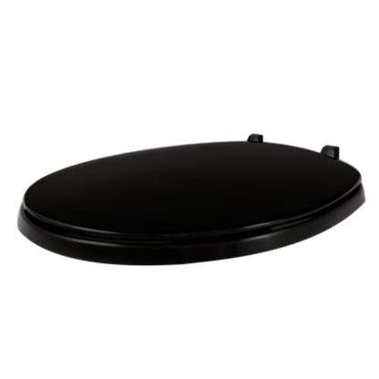 Centoco Round Toilet Seat, Residential, Top Hinge, USA, 200-407, Black | Plastic, Closed Front with Cover, Plastic Hinge, USA - color: Black, size: Round, style: Closed Front