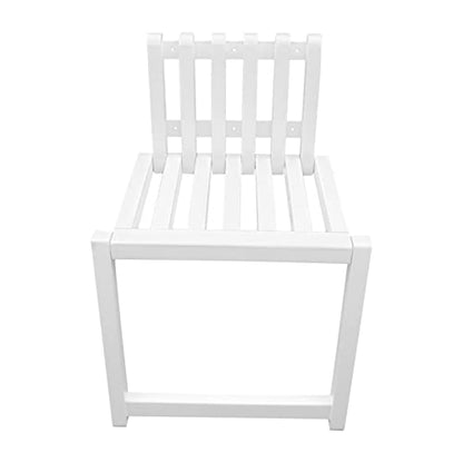 Foldable Wall-Mounted Chair, 330.69 Bearing 90° Foldable 3CM Thickness Solid Wood Invisible Shoe-Changing Stool with Support Legs for Various Occasion (White)