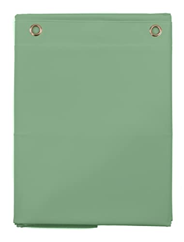 Elegant Heavy Duty Vinyl Shower Curtain Liner with 12 Metal Grommets Jade - color: Jade