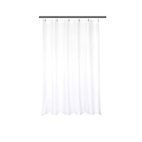 Barossa Design 32x72 Fabric Stall Shower Curtain Liner White | Soft Microfiber Cloth, Waterproof, Hotel Quality, Machine Washable, 32W x 72H for Narrow Bathroom Stall - color: Pure White, size: 32"W x 72"L (Pack of 1)