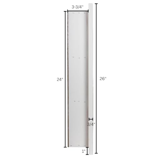 BLC 16x24 Recessed Wall Niche Medicine Cabinet, in the Wall Bathroom Cabinet 3 Shelf/Shelves, Made in North America, Real Wood, NO MDF, White