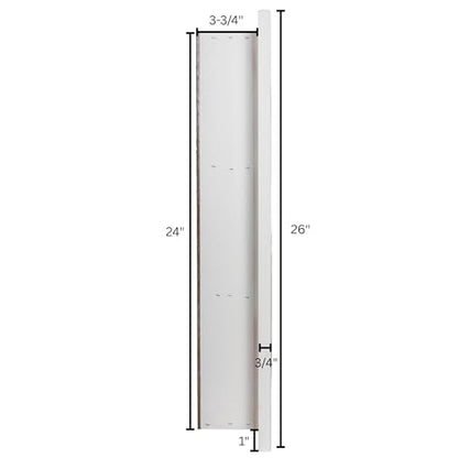 BLC 16x24 Recessed Wall Niche Medicine Cabinet, in the Wall Bathroom Cabinet 3 Shelf/Shelves, Made in North America, Real Wood, NO MDF, White
