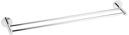 GROHE 40802001 Essentials Double Towel Bar, 24-Inch, Starlight Chrome - color: Starlight Chrome, size: 24 Inch