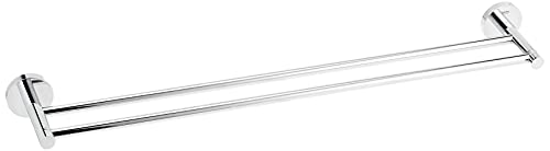 GROHE 40802001 Essentials Double Towel Bar, 24-Inch, Starlight Chrome - color: Starlight Chrome, size: 24 Inch