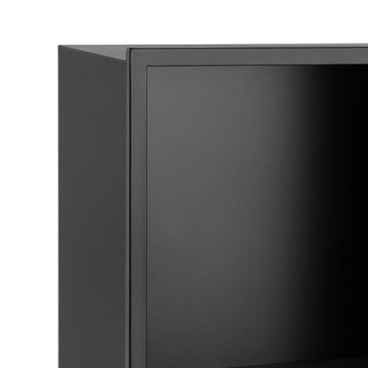 2 Tier Bathroom Wall Niche, Toilet Paper Holder with Shelf, Recessed Stainless Steel Organizer for Bathrooms, Living Rooms, Bedrooms, 8.54x4.92x16.54in (Black) - color: Black