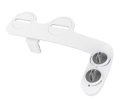 IDEALHOUSE Bidet Attachment for Toilet - Dual Nozzle Feminine Wash, Bidet Sprayer for Bathroom,Adjustable Water Pressure,Non-Electric Toilet Bidet Bathroom Accessories(grey knob)