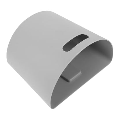 Wall-Mounted Hanging Waste Bucket Small Gray Semi-Circle Trash Storage Bin Space-Saving Kitchen and Bathroom Trash Container