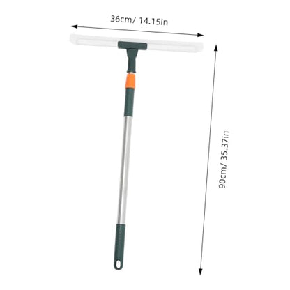 PRETYZOOM Silicone Squeegee Long Handle 36cm Adjustable Shower and Floor Cleaning Tool Waterproof and Scratch-Resistant for Bathroom Kitchen and Tile Use
