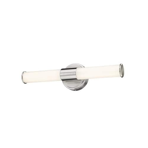 ML Lighting 2220-BN Trumann 1-Light Vanity, LED Brushed Nickel - color: Brushed Nickel, size: 18-Inch