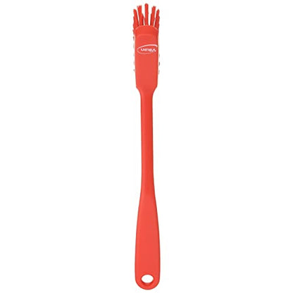 Vikan - Fine Dish Brush - Heavy-Duty, Narrow, Slip-Resistant Cleaning Brush, Polypropylene, Polyester Bristle, 11 Inch, Red, (42874) - color: Red, size: 1 Count (Pack of 1)