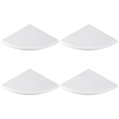 4 Pcs White Marble Corner Shower Shelf for Bathroom 9 x 9 Inch Wall Mounted Both Sides Polished Marble Corner Shelves Shower Caddy for Bathroom Wall (Classic) - style: Classic
