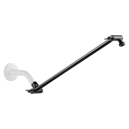 OFFO Shower Head Extension Arm, 16 in Shower Extension Arm with Locking Nut, Adjustable Height and Angle Shower Arm Extender, Universal G1/2 Connector for Fixed and Handheld ShowerHead, Matte Black - color: Matte Black, style: 16 in