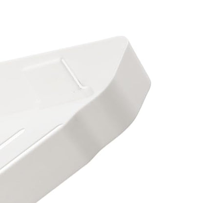 Corner Storage Shelf for Bathroom | Large Capacity Shower Organizer with Strong Wall Mount | No Drill Plastic Shelf for Toilet/Home | Water Block Tarnish Proof