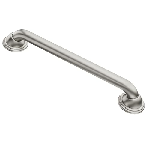 Moen Bathroom Safety 24-Inch Designer Stainless Steel Shower Grab Bar with Concealed Screws, LR8724D2BN - color: Brushed Nickel